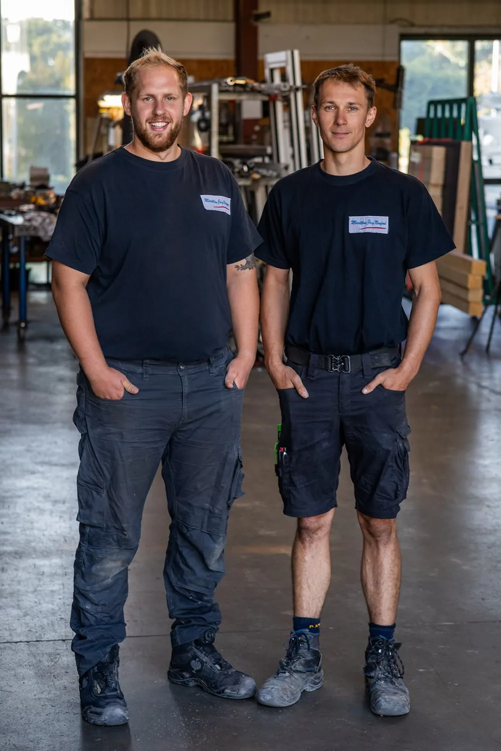 Ben Espei und Jonas Kroh, Inhaber von Metallbau Jörg Neufend